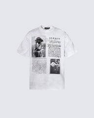 Distressed Casual American Graphic Print P-Shirt