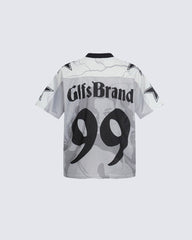 Vintage Mesh Portrait Graphic V-Neck Jersey Tee