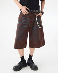 Brown Washed New Vintage Shorts
