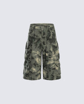 New Cotton Camouflage Cargo Seven-Quarter Shorts