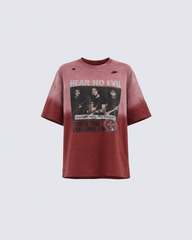 Vintage Band Graphic Distressed T-Shirt