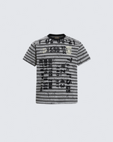 Graffiti Stripe Print T-Shirt