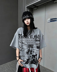 Vintage Studded Graphic T-Shirt New