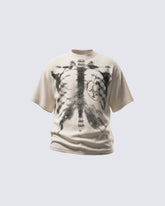 KIIKIO Skull Print Waffle T-Shirt