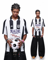 Graphic Striped Polo Jersey T-Shirt
