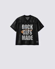 Retro Mesh Graphic Letter Sport Tee