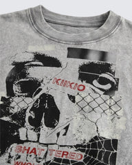 Vintage Washed Skull Graphic Oversized T-Shirt