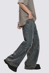 Blue Echo Star Embroidered Jeans
