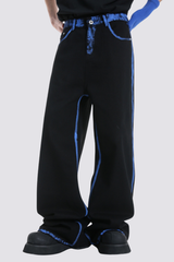 Blue Steel Straight Graffiti Jeans