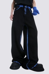 Blue Steel Straight Graffiti Jeans