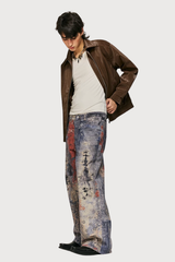 Fade Control Print Straight Jeans