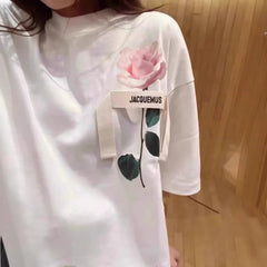 Jacquemus Floral Print Women's Loose Fit Short Sleeve T-Shirt