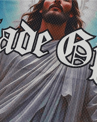 Vintage Religious Angel Graphic V-Neck Jersey Tee