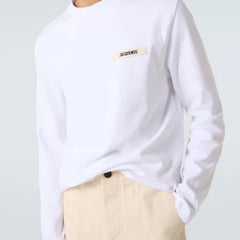 Jacquemus Embroidered Logo Crew Neck Long Sleeve Sweatshirt