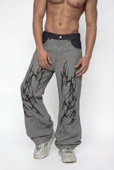 Rust Dream Lightning Wide Leg Jeans