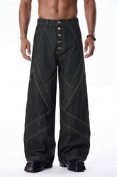 Solid Drift Deconstructed Barrel Jeans