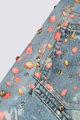 Street Revolt Print Bleached Jeans