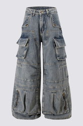 Tone Urban Barrel Jeans Blue