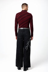 Urban Outlaw Embroidery Straight Jeans