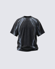 Vintage Washed Minimal Panel Short Sleeve