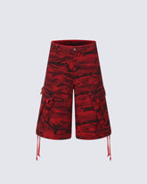 Light Asian Street Camo Utility Shorts