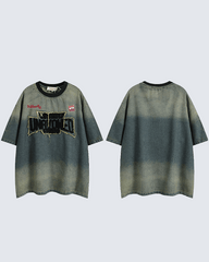 Washed Denim-Look T-Shirt