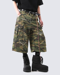Vintage Camo 3/4 Cargo Shorts