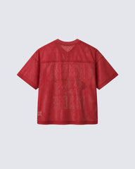 Retro Mesh Graphic Letter Sport Tee