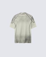 American Vintage Washed Contrast Stitch Graphic T-Shirt