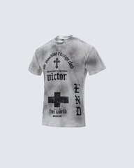 Vintage Fashion Niche Design Distressed T-Shirt