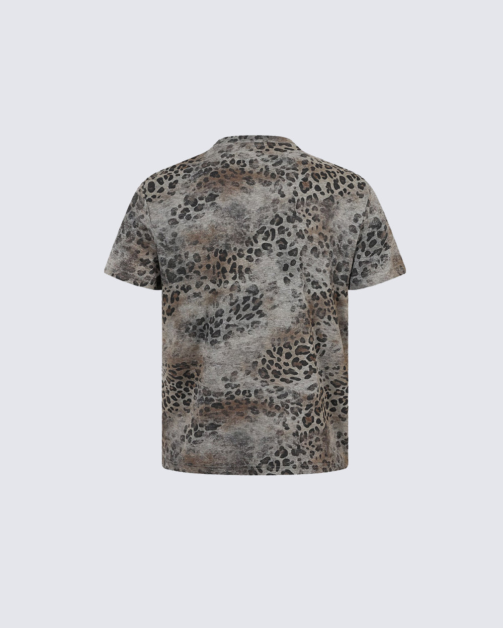 American High Street Style Leopard Print Fashion T-Shirt