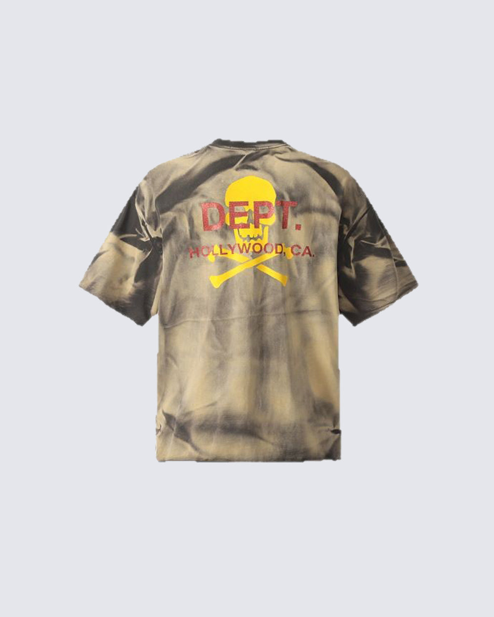 Vintage Washed Skull Graphic Pocket T-Shirt