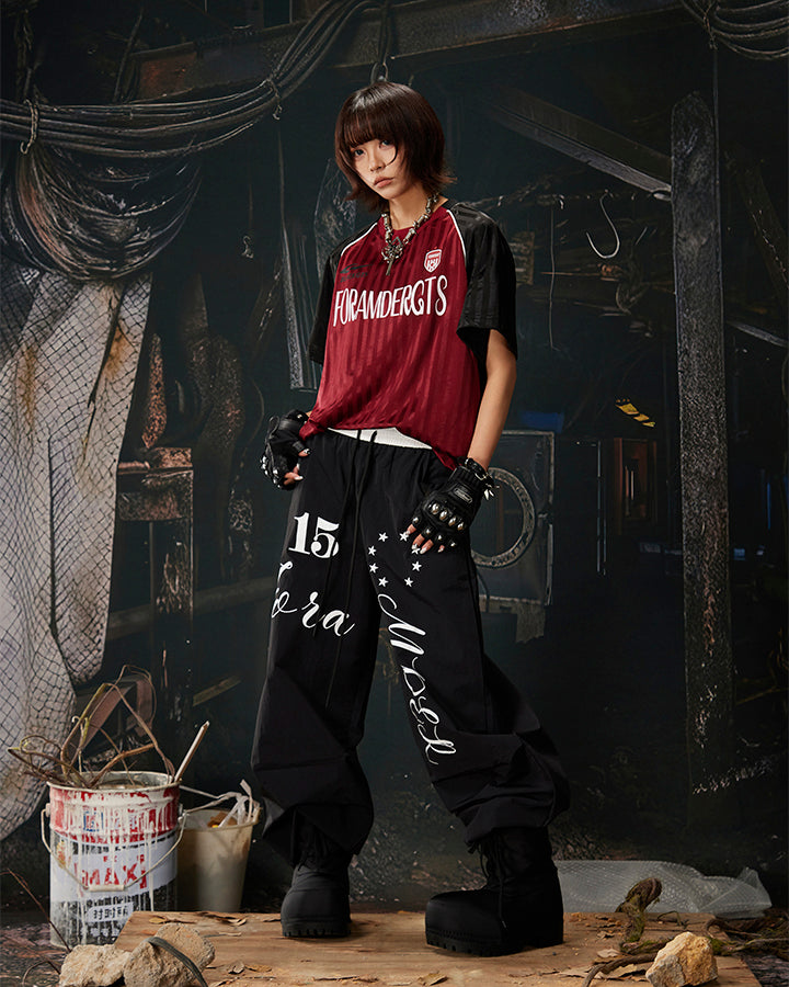 Retro Striped Star Number Jersey T-Shirt