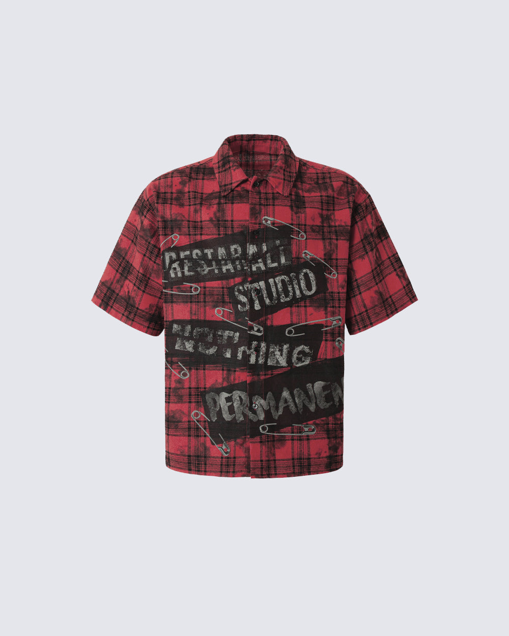 New American Red Plaid Print Shirt