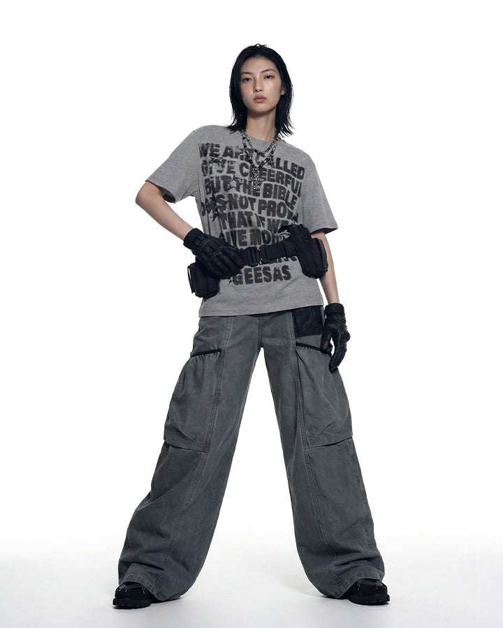 Hip-Hop Letter Print Short Sleeve T-Shirt New