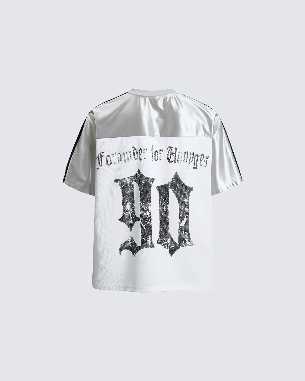 Black Gothic Letter Stripe Sport T-Shirt
