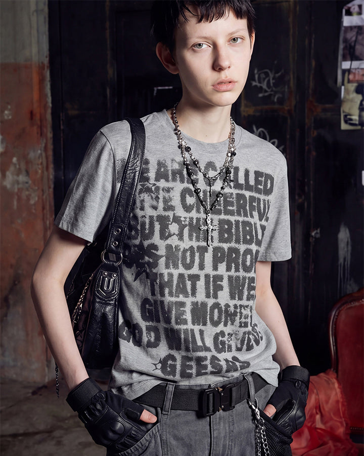 Hip-Hop Letter Print Short Sleeve T-Shirt New