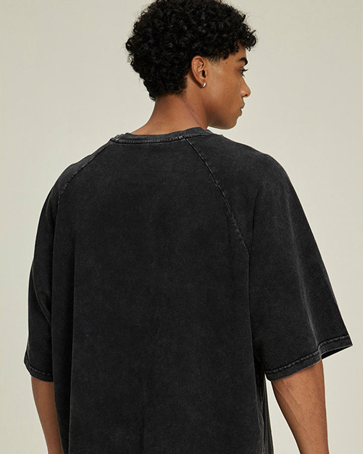 Vintage Washed Raglan Sleeve T-Shirt
