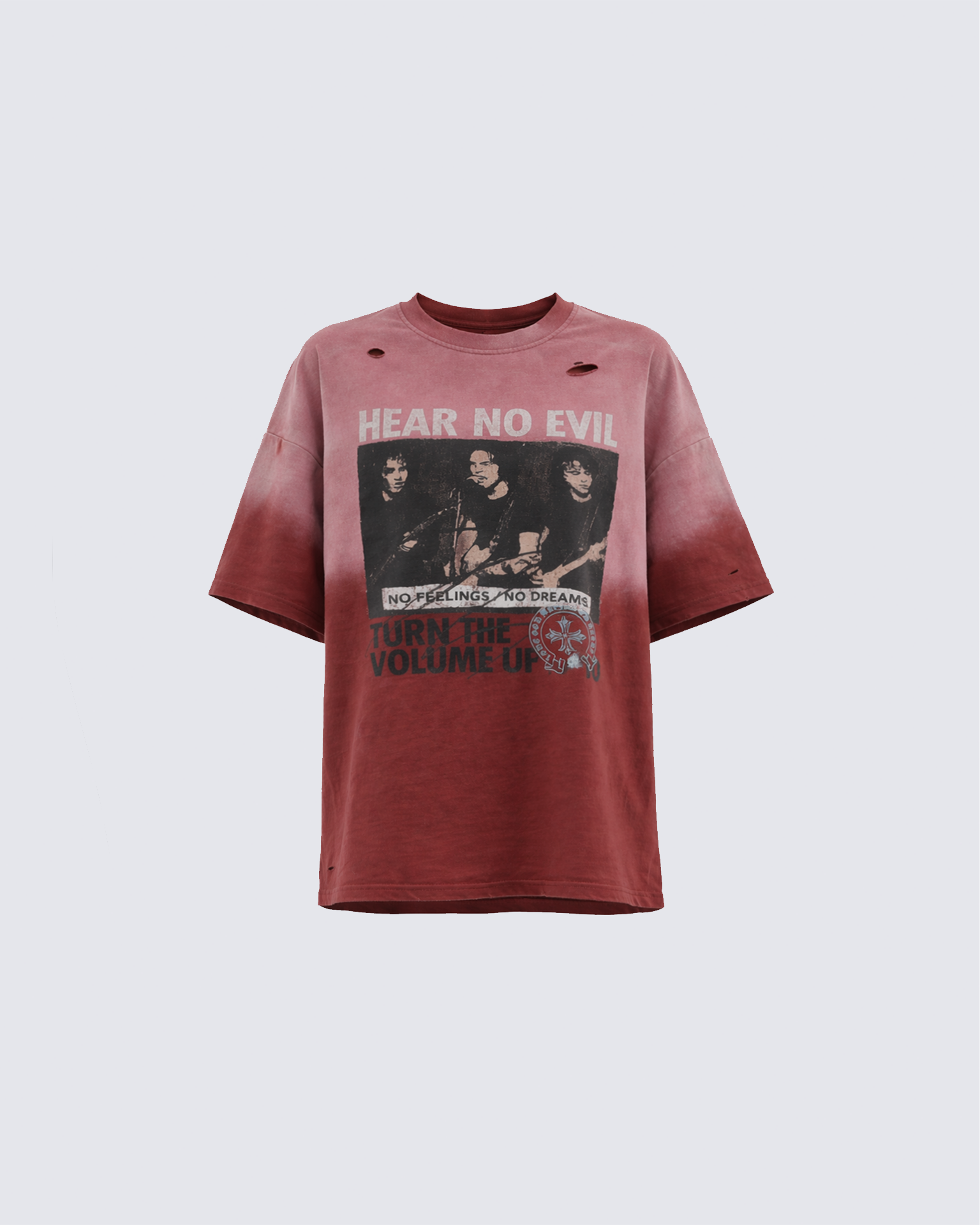 Vintage Band Graphic Distressed T-Shirt