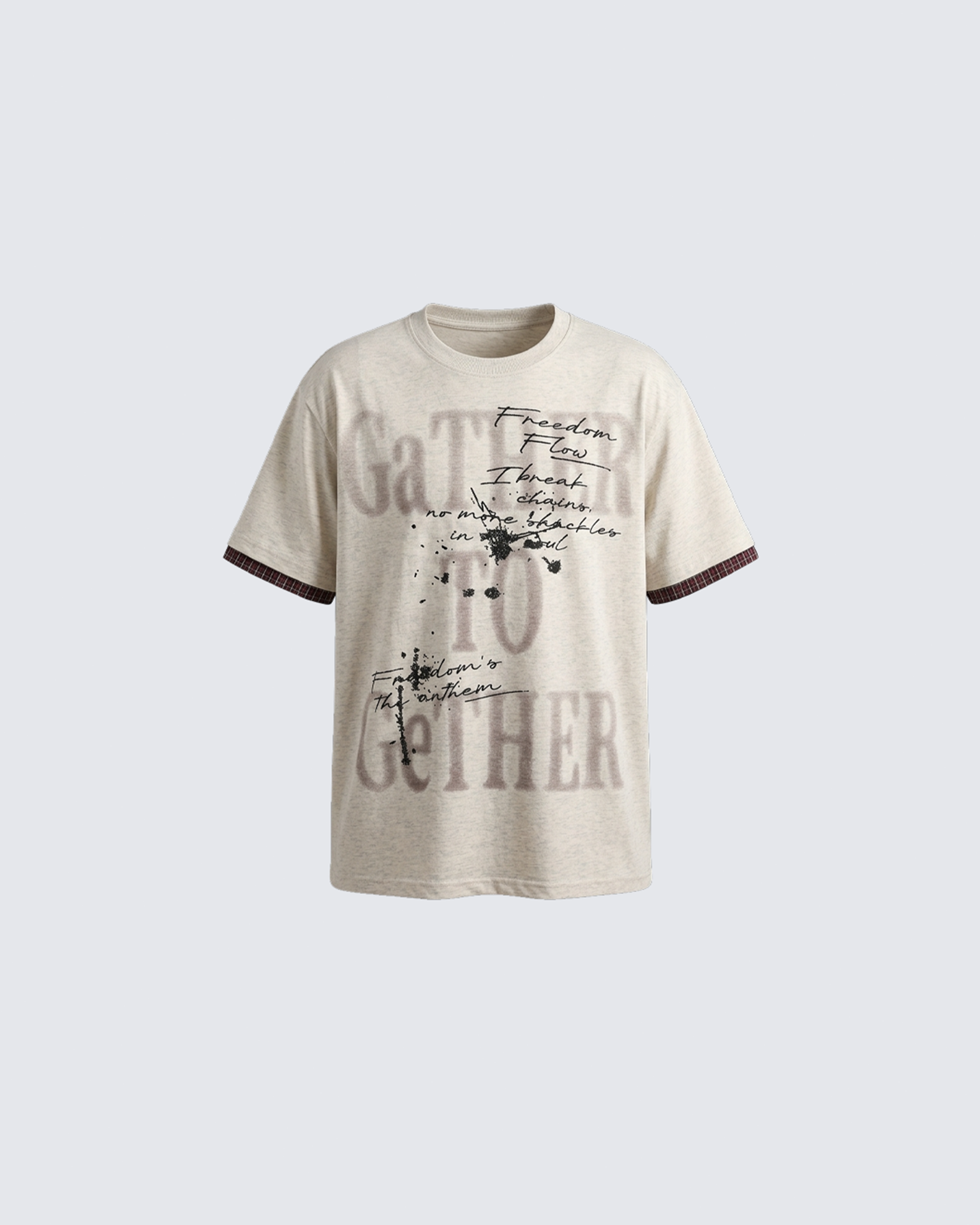 Vintage Washed Letter Print T-Shirt