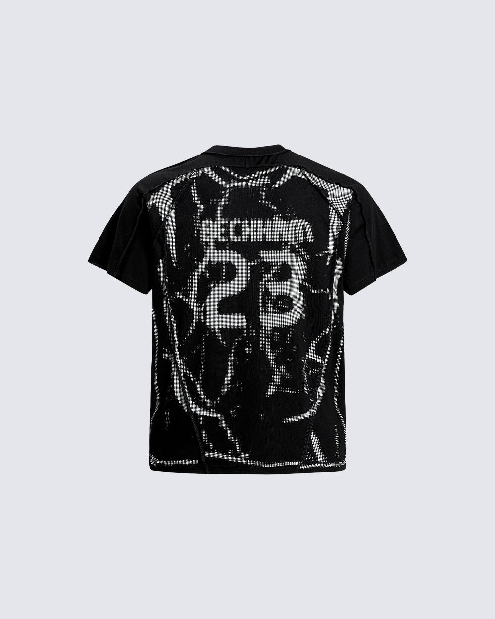 American Black Mesh Number Print Tee