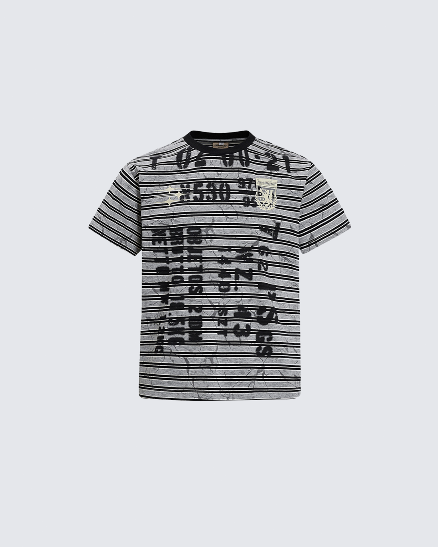 Graffiti Stripe Print T-Shirt