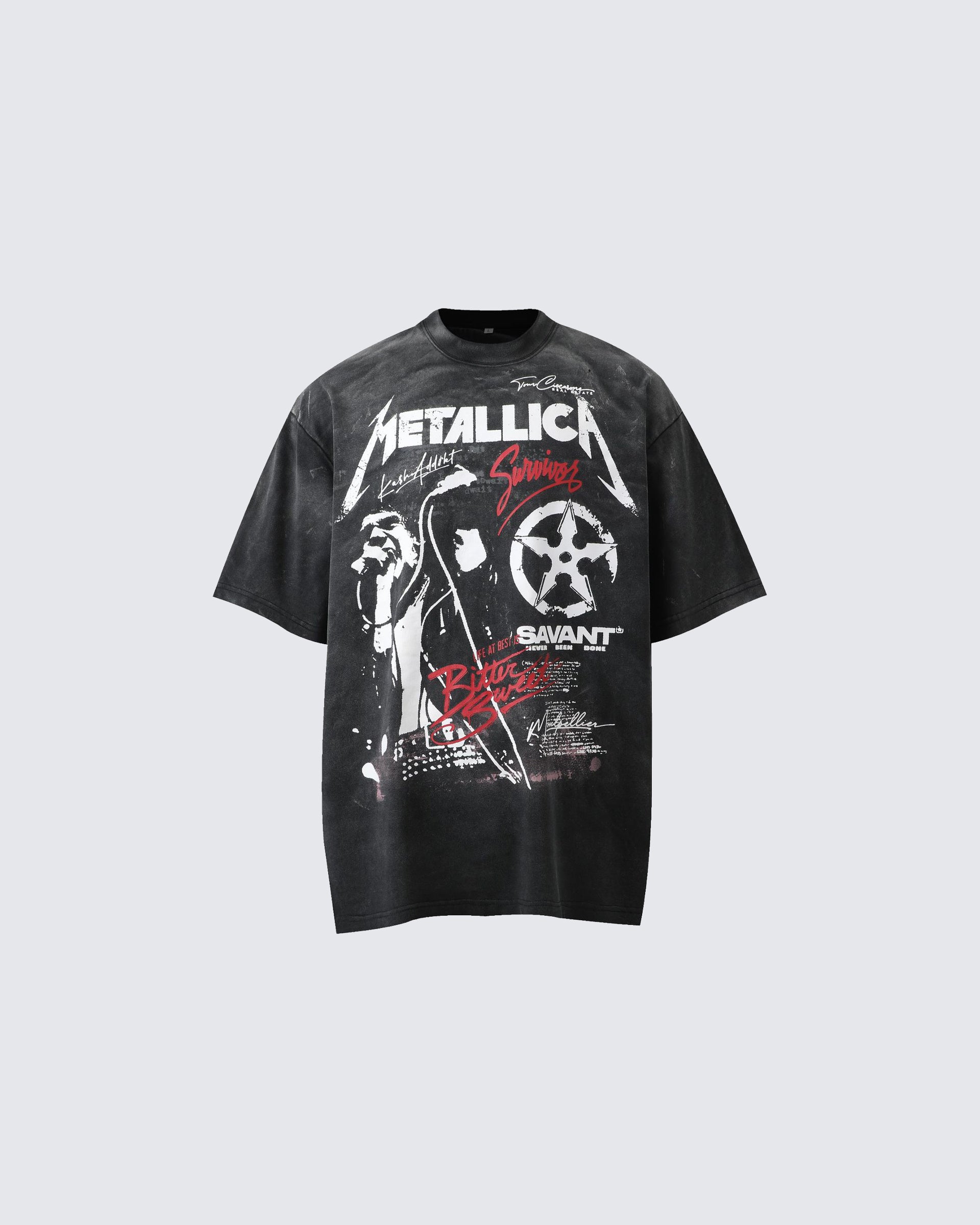 Loose American-style Printed Short-sleeved T-shirt