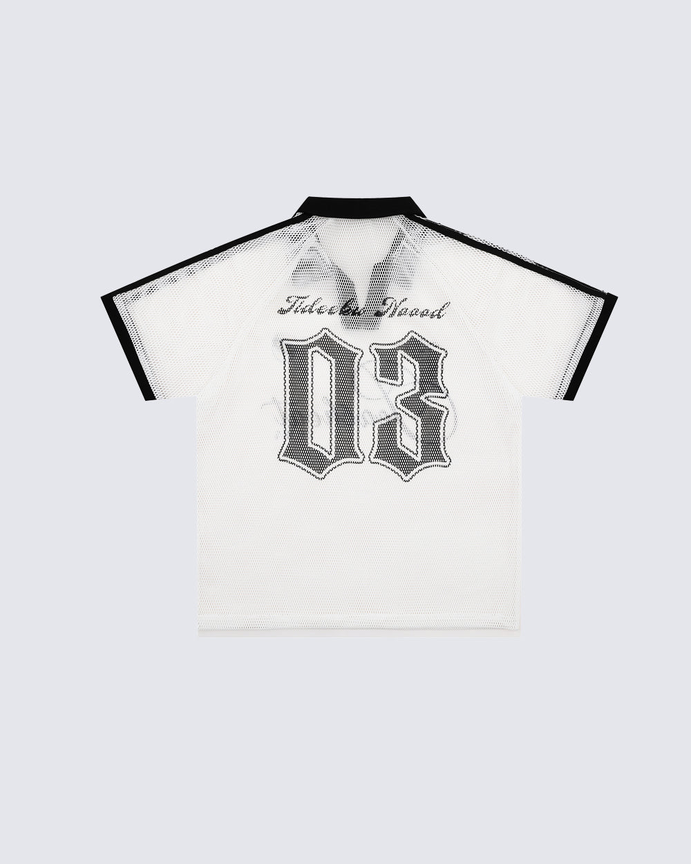 Vintage Mesh Number Graphic Polo Jersey Tee