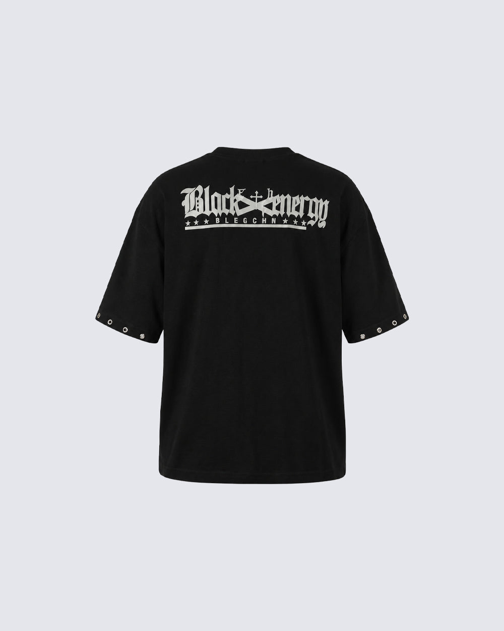 Dark Gothic Skull Print Henley Short Tee New