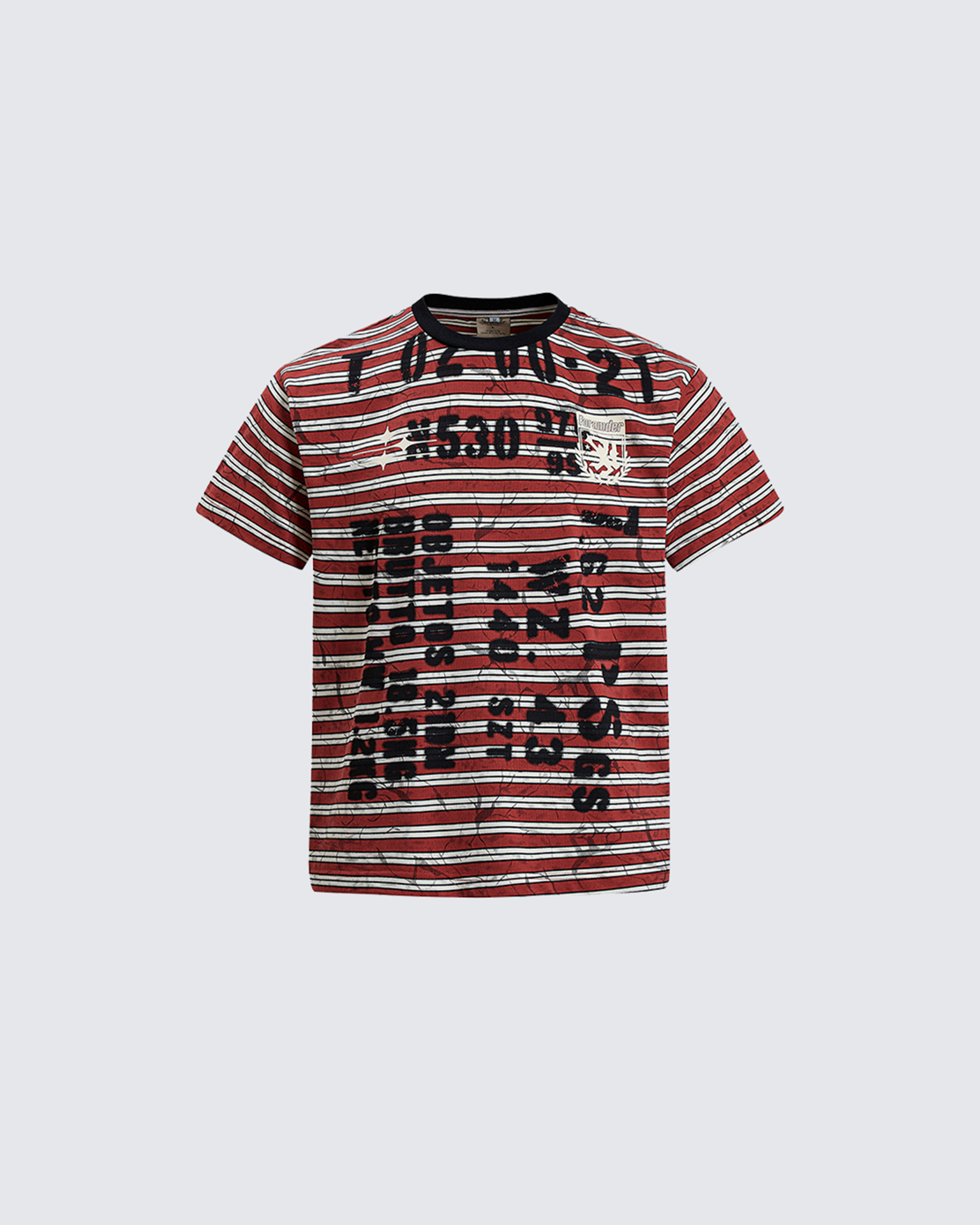 Graffiti Stripe Print T-Shirt
