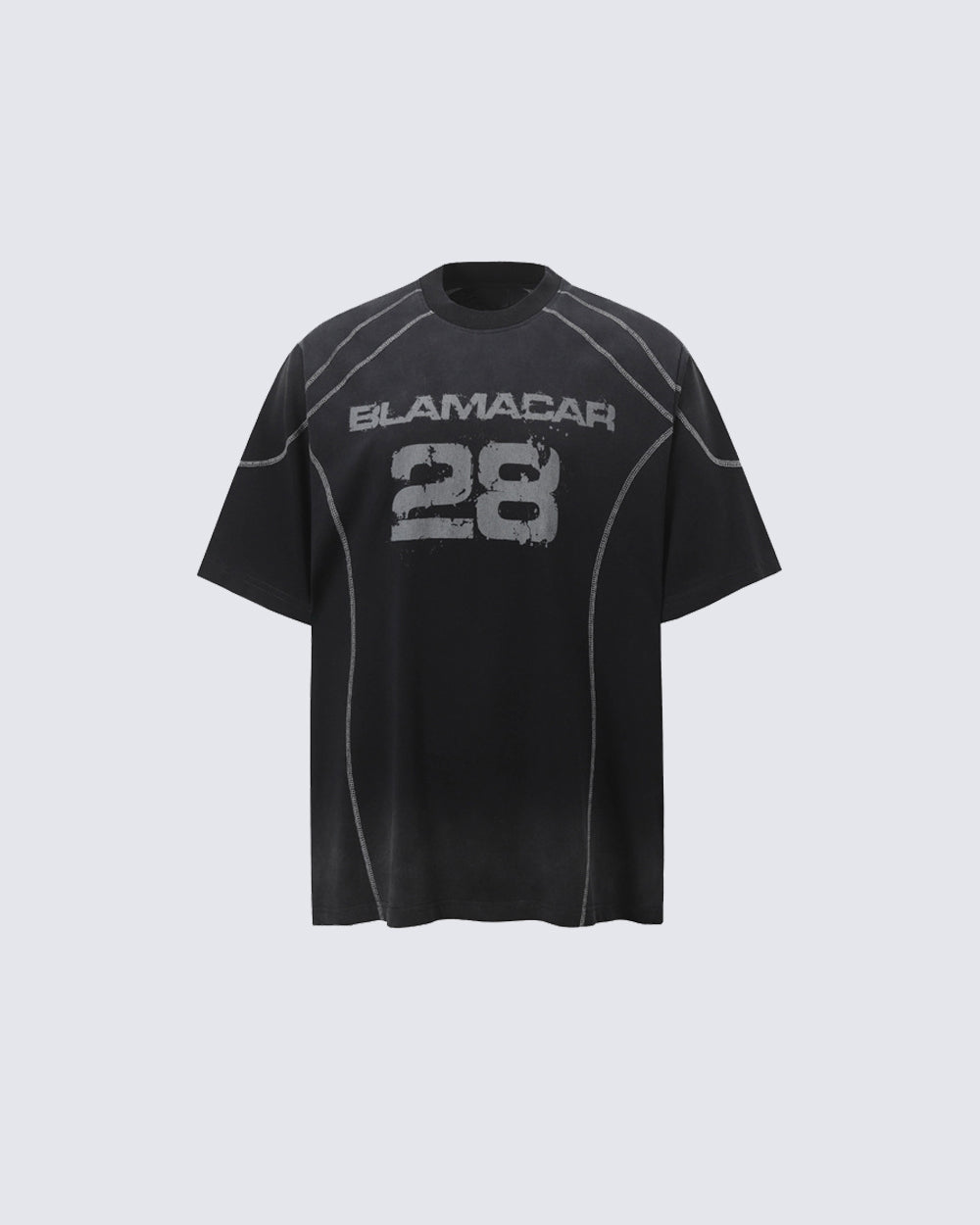 American Vintage Washed Contrast Stitch Graphic T-Shirt