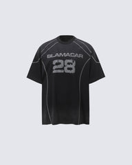 American Vintage Washed Contrast Stitch Graphic T-Shirt