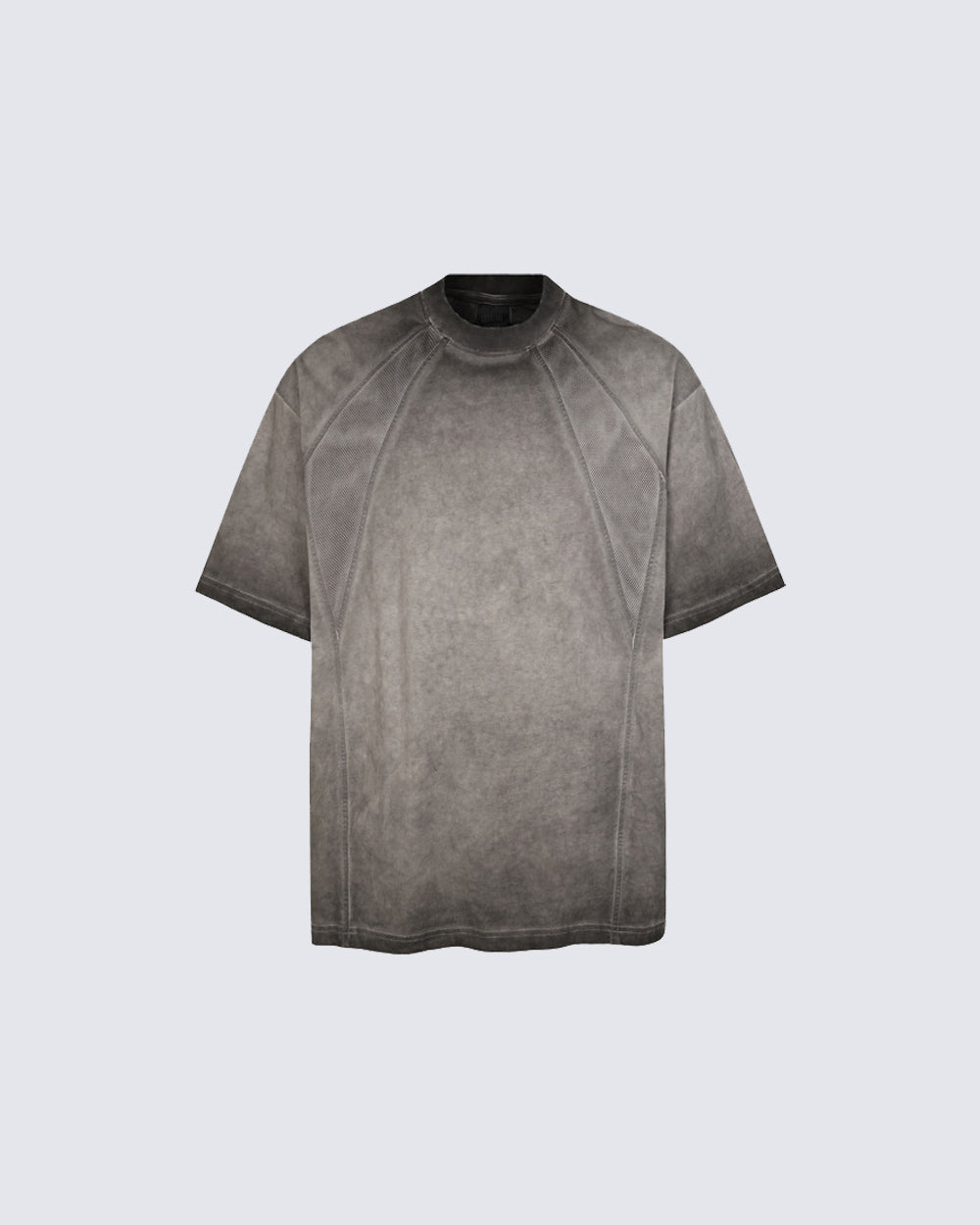 American Vintage Washed Panel Stitching Short Sleeve T-Shirt
