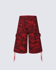 Light Asian Street Camo Utility Shorts
